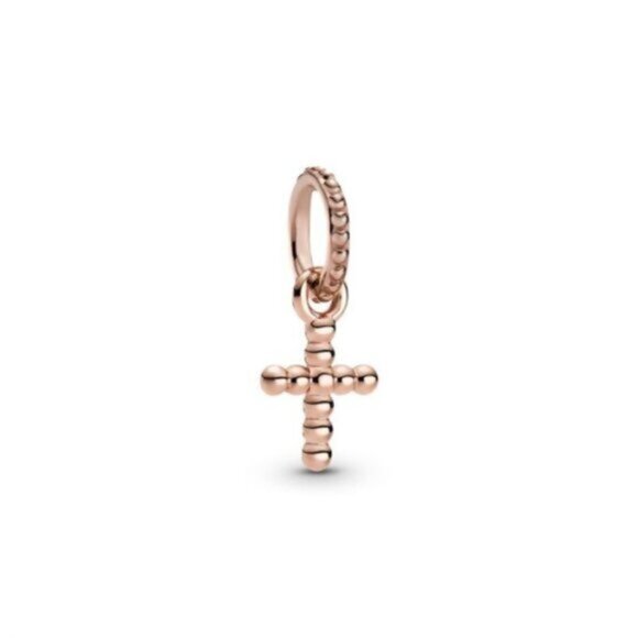 Pandora Beaded Cross Dangle Charm - Picture 1 of 3